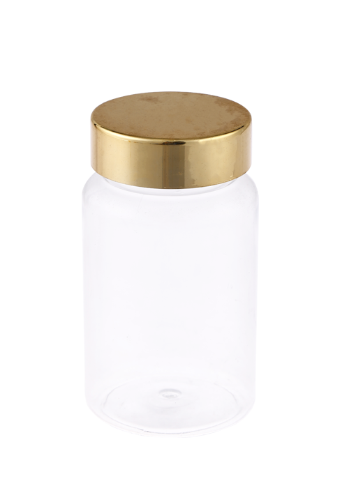 120ml PET蓋子鍍金保健品膠囊瓶